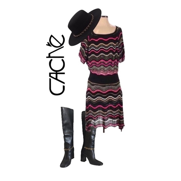 CACHE Boho Crochet chevron dress, multicolor - Picture 9 of 16